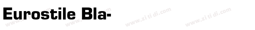Eurostile Bla字体转换
